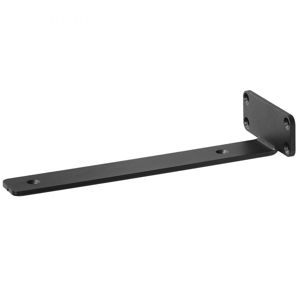 VEVOR Shelf Bracket, 10”L x 4”W x 1.6”H, 6 Pcs Heavy Duty Floating Shelf Brackets, Brackets for Shelves, 5mm Thick Matte Black L Shelf Bracket,Steel Shelving Brackets with 160 lbs Load Capacity