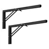 VEVOR Shelf Bracket Foldable, 24” L 2 Pcs , Heavy Duty Floating Shelf Brackets, Brackets for Shelves, 5mm Thick Matte Black L Shelf Bracket,Steel Shelving Brackets with 300 lbs Load Capacity