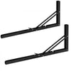 VEVOR Shelf Bracket Foldable, 24” L 2 Pcs , Heavy Duty Floating Shelf Brackets, Brackets for Shelves, 5mm Thick Matte Black L Shelf Bracket,Steel Shelving Brackets with 300 lbs Load Capacity