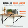 VEVOR Shelf Bracket, 18 x 12 in 12 Pcs, Heavy Duty Floating Shelf Brackets, Brackets for Shelves, 3mm Thick Matte Black Triangle Shelf Bracket,Steel Shelving Brackets with 160 lbs Load Capacity