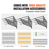 VEVOR Shelf Bracket, 18 x 12 in 12 Pcs, Heavy Duty Floating Shelf Brackets, Brackets for Shelves, 3mm Thick Matte Black Triangle Shelf Bracket,Steel Shelving Brackets with 160 lbs Load Capacity