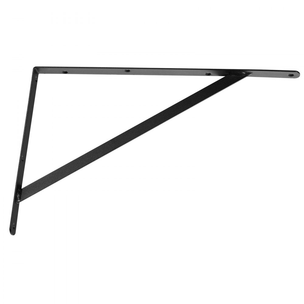 VEVOR Shelf Bracket, 18 x 12 in 12 Pcs, Heavy Duty Floating Shelf Brackets, Brackets for Shelves, 3mm Thick Matte Black Triangle Shelf Bracket,Steel Shelving Brackets with 160 lbs Load Capacity