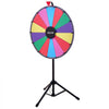 VEVOR 24 in Spinning Prize Wheel, 14 Slots Spinning Wheel with Tripod, Adjustable Height Win Fortune Roulette with a Dry Erase and 2 Markers, 6 Colors, Easy Assembly, for Party Pub Trade Show Carnival
