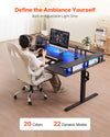 VEVOR L Shaped Desk with Built-in Adjustable Light Strip
