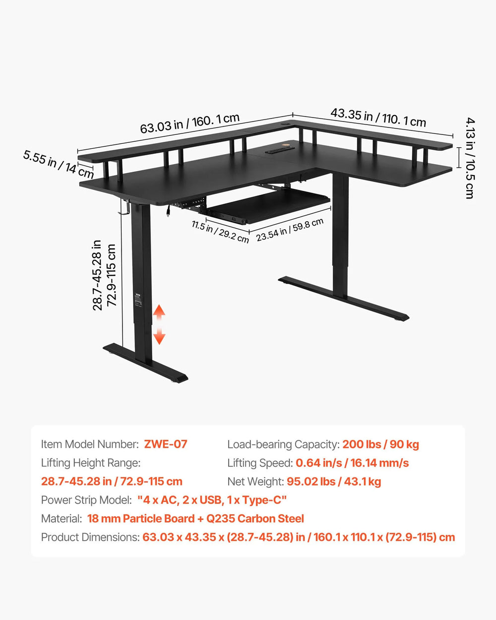 VEVOR L Shaped Desk Corner Configuration and Workspace View