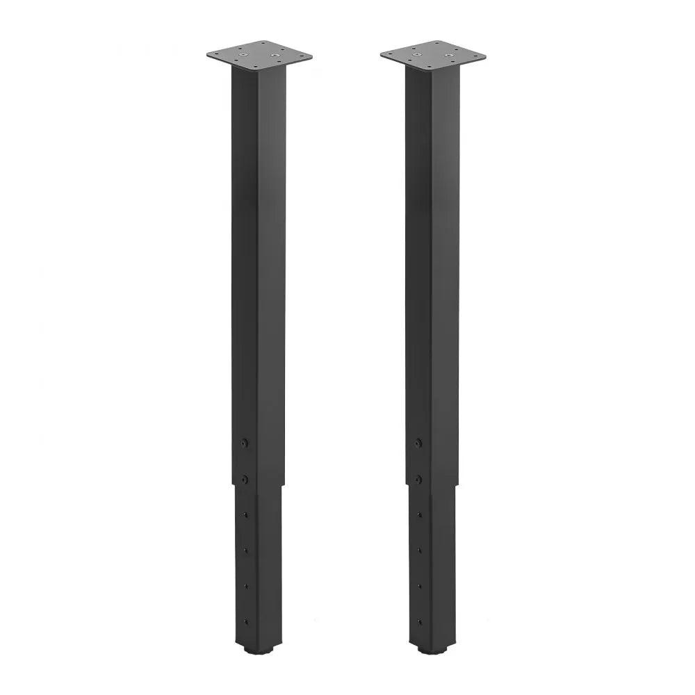 VEVOR Adjustable Table Legs, 24-40 in Square Steel Furniture Legs, 1200 lbs Max Load Heavy Duty, Quick Installation, Ideal for Home Office Desk DIY, Coffee Dinner Bar Tables, Workbenches, 4 PCS, Black