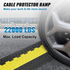 VEVOR Cable Protector Ramp, 2 Channel, 22000 lbs/axle Capacity Heavy Duty TPU Wire Cord Cover Ramp Hose Protector Ramp Driveway, Traffic Speed Bump with TPR Flip-Open Top Cover, for Indoor & Outdoor