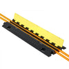 VEVOR Cable Protector Ramp, 22,000 lbs/axle Capacity, 2 Channel Heavy Duty TPU Cord Hose Wire Cover, 1.2 x 1.1 in Channel, Traffic Speed Bump with Flip-Open Top Cover, for Indoor Outdoor Use, 3 Pack