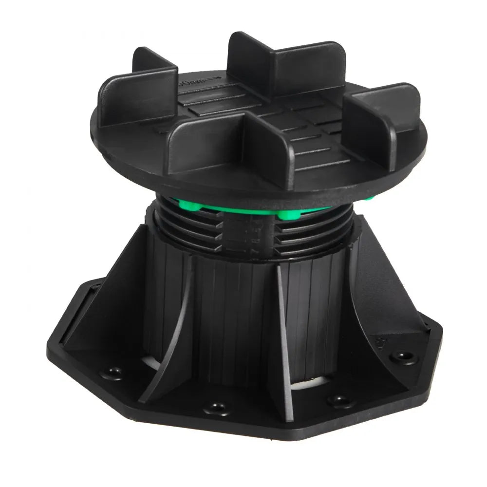 VEVOR Deck Blocks 8 PCS, 2200 lbs / 997.90 kg Load Capacity Deck Support Plastic Pedestal Paver, Raising 3.54 - 4.65 inch / 90 - 118 mm, Height Adjustable Shed Foundation Base for Wood Concrete Metal