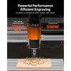 VEVOR CNC Router Machine, 500W Spindle, 3-Axis Wood Engraving Milling Machine, with 300 x 180 x 80 mm Working Area, Offline Controller, Limit Switch, E-Stop, for Wood Acrylic Plastic Carving Cutting