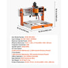 VEVOR CNC Router Machine, 500W Spindle, 3-Axis Wood Engraving Milling Machine, with 300 x 180 x 80 mm Working Area, Offline Controller, Limit Switch, E-Stop, for Wood Acrylic Plastic Carving Cutting