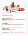 VEVOR CNC Router Machine, 100W Spindle, 3-Axis Wood Engraving Milling Machine, with 15.75 x 15.75 x 3.74 in Working Area, Linear Rail, Aluminum Alloy Structure, for Wood Acrylic Carving Cutting