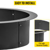 VEVOR Fire Pit Ring 42-Inch Outer/36-Inch Inner Diameter, Fire Pit Insert 3.0mm Thick Heavy Duty Solid Steel, Fire Pit Liner DIY Campfire Ring Above or In-Ground for Outdoor