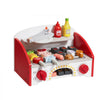 VEVOR Kids BBQ Grill Playset, Wooden Grill Playset With Realistic Carbon Fire, Wooden Play Food Kitchen Accessory (26 PCS), Indoor/Outdoor Interactive Pretend Play Toys for Boys Girls Ages 3+ Gift