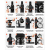 VEVOR Button Maker Machine 1"/1.25"/2.25"(25/32/58 mm) Pin Maker Black, with 300pcs Button Parts, Circle Cutter and Magic Book, Ergonomic Handle, for DIY Badges, Pins, Fridge Magnets and Key Chains
