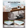 VEVOR SPA Pump 3HP Hot Tub Pump 2 Speed 48 Frame with 1.5" & 2" Port, 230V, 190 GPM High Speed & 90 GPM Low Speed, 90° Rotational Interface, SPA Bath Water Circulation, Compatible with OEM Models