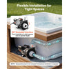 VEVOR SPA Pump 3HP Hot Tub Pump 2 Speed 48 Frame with 1.5" & 2" Port, 230V, 190 GPM High Speed & 90 GPM Low Speed, 90° Rotational Interface, SPA Bath Water Circulation, Compatible with OEM Models