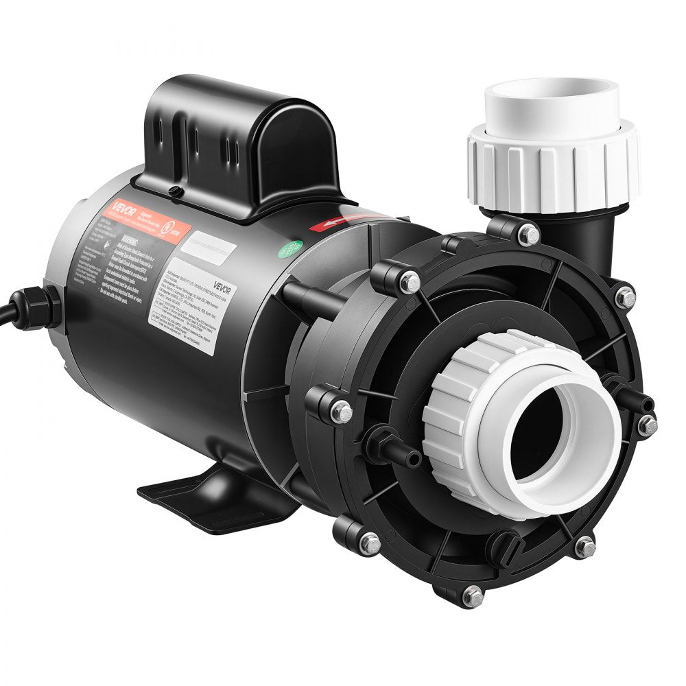VEVOR SPA Pump 2HP Hot Tub Pump 2 Speed 56 Frame with 1.5" & 2" Port, 230V, 168 GPM High Speed & 68 GPM Low Speed, 90° Rotational Interface, SPA Bath Water Circulation, Compatible with OEM Models