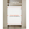 VEVOR Saloon Doors, 32"W x 42" H Single Swinging Cafe Interior Doors, Square Design Premium Pine Wood, with Hinges & Hardware Kit, Easy to Install, for Hallway Kitchen Bar Pub Entrance, White