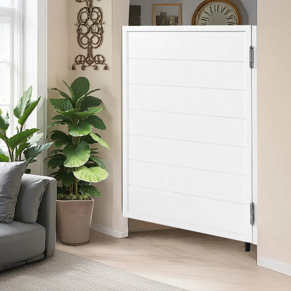 VEVOR Saloon Doors, 32"W x 42" H Single Swinging Cafe Interior Doors, Square Design Premium Pine Wood, with Hinges & Hardware Kit, Easy to Install, for Hallway Kitchen Bar Pub Entrance, White