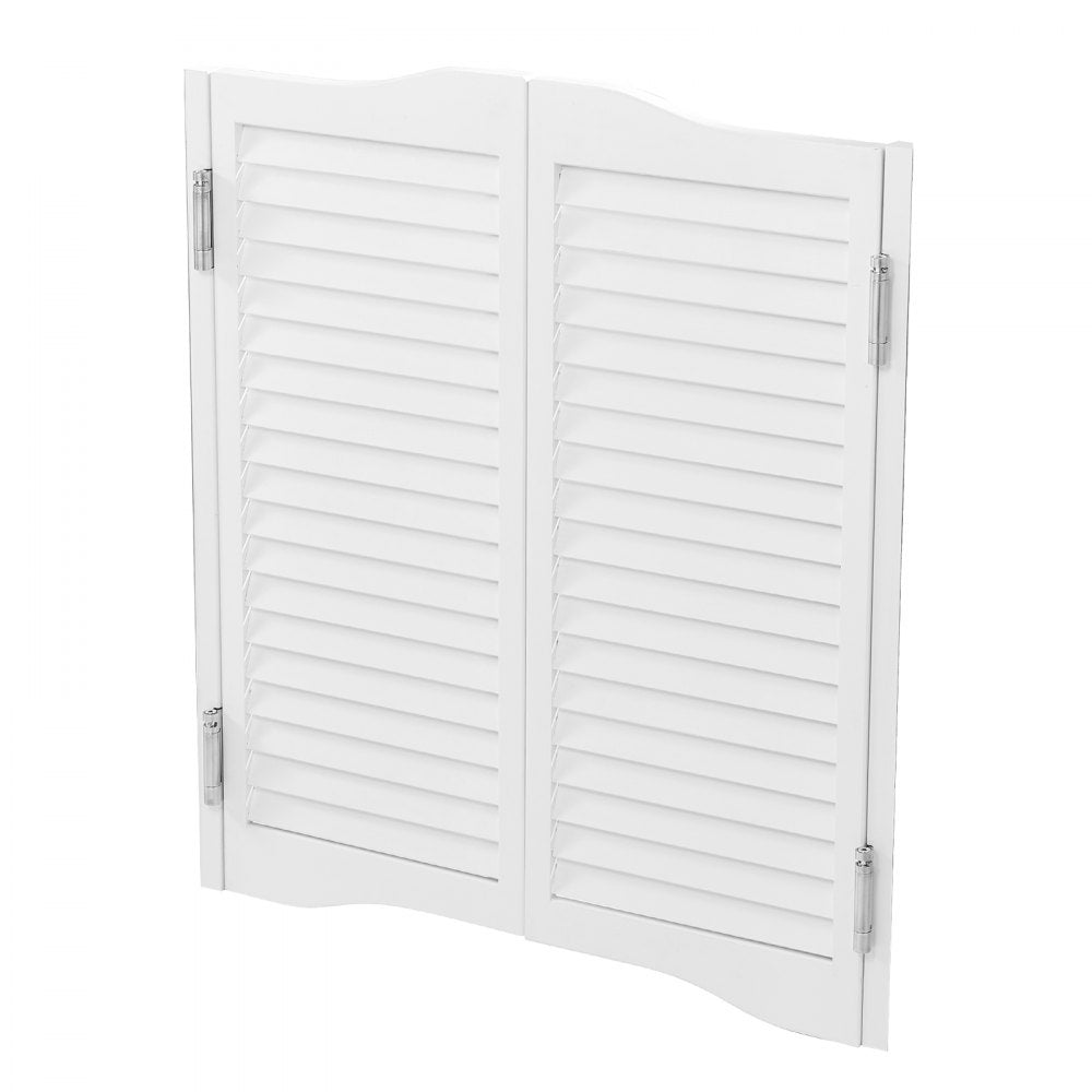 VEVOR Double Saloon Doors, 32"W x 36" H Arched Top Interior Swinging Cafe Doors, Premium Pine Wood, with Hinges & Hardware Kit, Easy to Install, for Hallway Kitchen Bar Pub Entrance, White