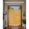 VEVOR Double Saloon Doors, 32"W x 42" H Arched Top Interior Swinging Cafe Doors, Premium Pine Wood, with Hinges & Hardware Kit, Easy to Install, for Hallway Kitchen Bar Pub Entrance, Log Color