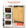 VEVOR Double Saloon Doors, 32"W x 42" H Arched Top Interior Swinging Cafe Doors, Premium Pine Wood, with Hinges & Hardware Kit, Easy to Install, for Hallway Kitchen Bar Pub Entrance, Log Color