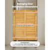VEVOR Double Saloon Doors, 32"W x 42" H Arched Top Interior Swinging Cafe Doors, Premium Pine Wood, with Hinges & Hardware Kit, Easy to Install, for Hallway Kitchen Bar Pub Entrance, Log Color