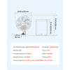 VEVOR 8.5 in Wall Mount Fan, Oscillating Hanging Fan with Remote Control, 10 ft Powerful Airflow, DC Motor, 4 Speeds & Timer, Auto 90° Horizontal & Manual Vertical Tilt, Ideal for Home, Office, RV