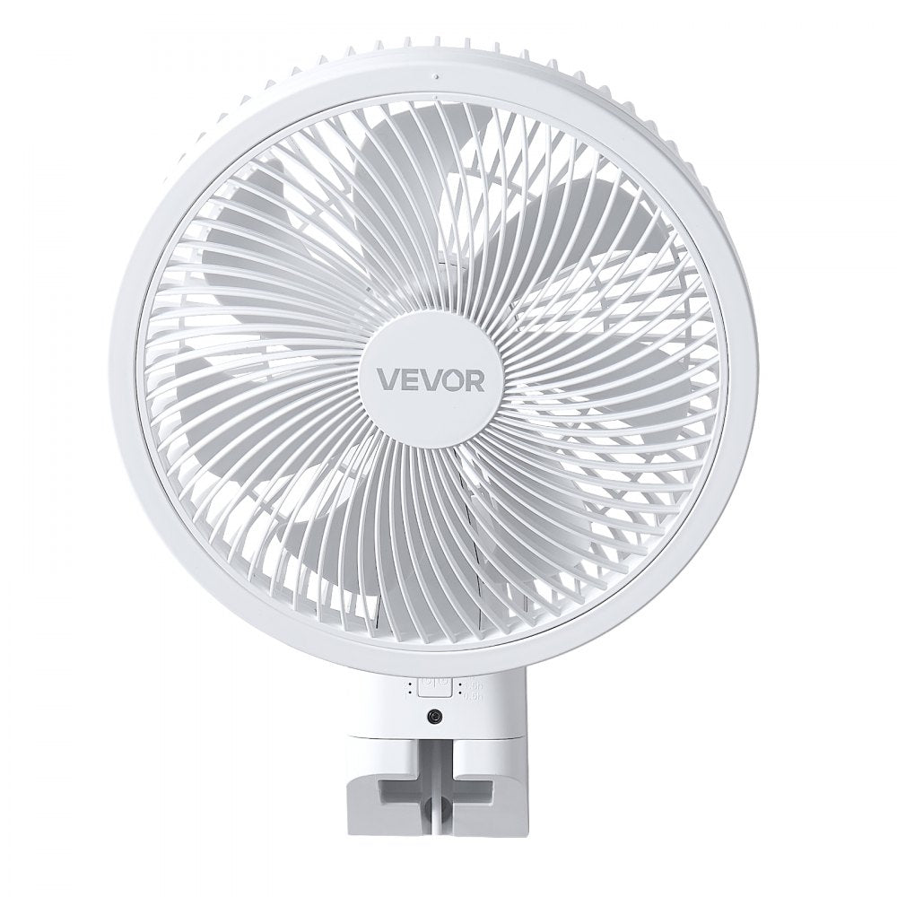 VEVOR 8.5 in Wall Mount Fan, Oscillating Hanging Fan with Remote Control, 10 ft Powerful Airflow, DC Motor, 4 Speeds & Timer, Auto 90° Horizontal & Manual Vertical Tilt, Ideal for Home, Office, RV