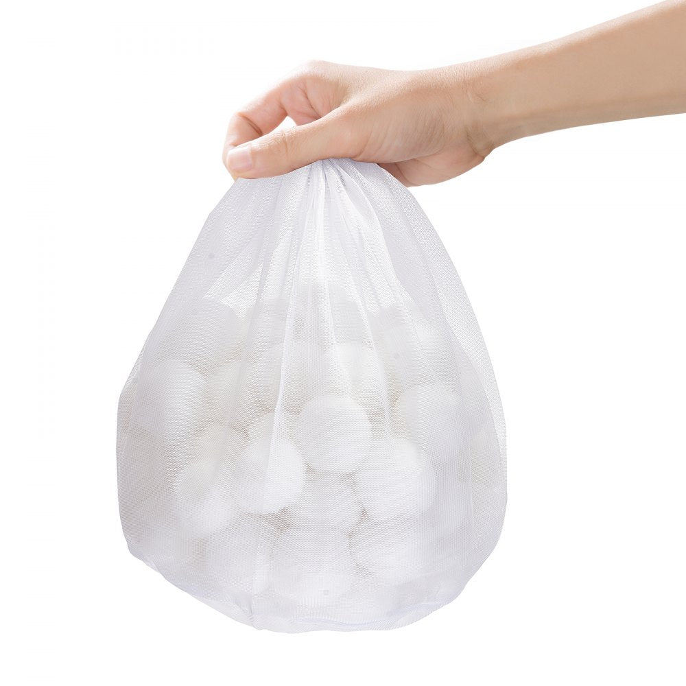 VEVOR Pool Filter Balls for Sand Filter, 1.5 lbs, Filter Balls Replace Pool Filter Sand, Reusable Polyester Fiber Filter Media Balls with Wash Bag, for Swimming Pool Above Ground Pool Aquarium Tank