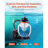 VEVOR Pool Filter Balls for Sand Filter, 3.1 lbs, Filter Balls Replace Pool Filter Sand, Reusable Blue Polyester Fiber Filter Media with Wash Bag, for Swimming Pool Aquarium Tank Above Ground Pool