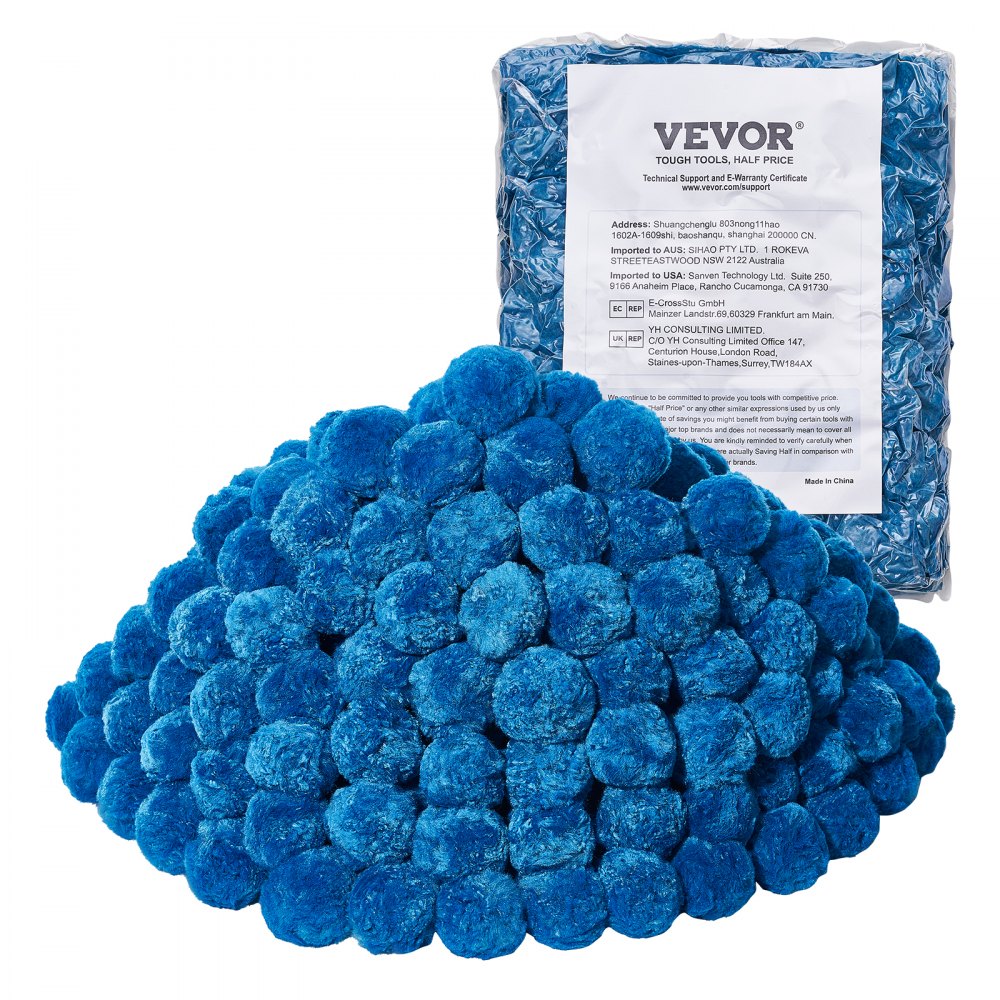 VEVOR Pool Filter Balls for Sand Filter, 4 lbs, Filter Balls Replace Pool Filter Sand, Reusable Blue Polyester Fiber Filter Media with Wash Bag, for Swimming Pool Aquarium Tank Above Ground Pool
