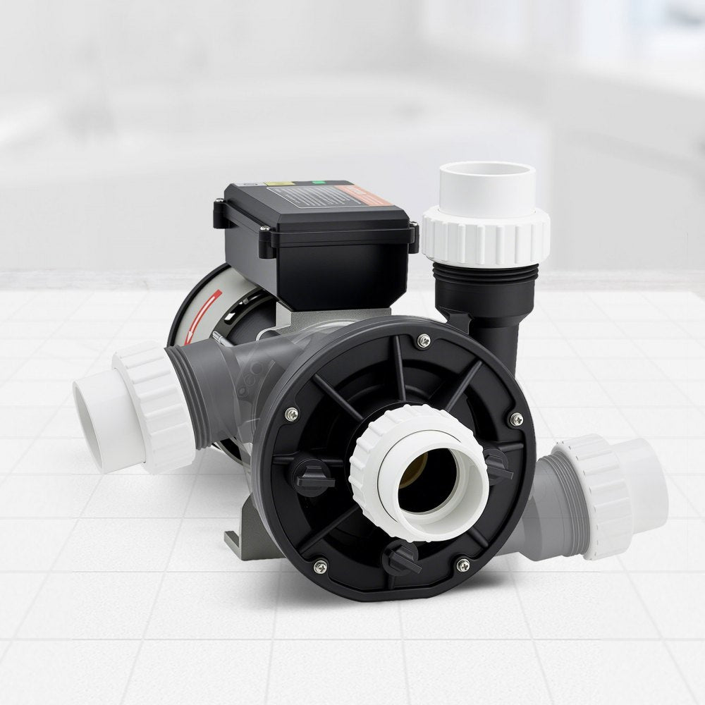 VEVOR SPA Pump, 1.5 HP, 110V Hot Tub Bathtub Circulation Pump with 1.5-Inch Port, 107.5 GPM Max Flow Rate, 54.13 ft/16.5 m Max Head Lift, 110-120V 60Hz, for Gecko #34-402-5002, Watkins #1431501-03