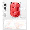 VEVOR Fuel Container, 2.6 Gallon, Gas Can with Spout and Lockable Bracket, 15 L/min Max Flow Rate, Secure & Leak-proof, Portable Flat Fluid Container for Most Cars Motorcycle ATV UTV, Red