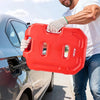 VEVOR Fuel Container, 2.6 Gallon, Gas Can with Spout and Lockable Bracket, 15 L/min Max Flow Rate, Secure & Leak-proof, Portable Flat Fluid Container for Most Cars Motorcycle ATV UTV, Red