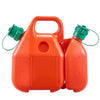 VEVOR Fuel Container, 1.6 Gallon, Fuel Tank with Spout & 0.5 Gallon Extra Oil Container, 5.5 L/min Max Flow Rate, Leak-proof and Portable Flat Fluid Container for Most Cars Motorcycle ATV UTV