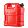 VEVOR Fuel Container, 5 Gallon, Gas Tank with Spout & Clear Scale, 15 L/min Max Flow Rate, Secure & Leak-proof, Portable Flat Fluid Container for Most Cars Motorcycle ATV UTV, Red, 1 Pack