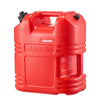 VEVOR Fuel Container, 5 Gallon, Gas Tank with Spout & Clear Scale, 15 L/min Max Flow Rate, Secure & Leak-proof, Portable Flat Fluid Container for Most Cars Motorcycle ATV UTV, Red, 1 Pack