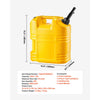 VEVOR Fuel Container, 5 Gallon, Gas Tank with Spout & Clear Scale, 15 L/min Max Flow Rate, Secure & Leak-proof, Portable Flat Fluid Container for Most Cars Motorcycle SUV ATV UTV, Yellow, 2 Packs