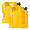 VEVOR Fuel Container, 5 Gallon, Gas Tank with Spout & Clear Scale, 15 L/min Max Flow Rate, Secure & Leak-proof, Portable Flat Fluid Container for Most Cars Motorcycle SUV ATV UTV, Yellow, 2 Packs