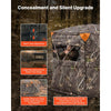 VEVOR Hunting Blind, 2-3 Person See Through Ground Blinds with Carrying Bag, 360 Degree Portable Camouflage Tent, Durable Concealed Shelter with Silent Side Door and Window, for Turkey and Deer