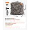 VEVOR Hunting Blind, 270° See Through Ground Blind, 1-2 Person Pop Up Deer Blind for Hunting with Carrying Bag, Portable Resilient Hunting Tent, One-Way See-Through Mesh for Turkey and Deer Hunting