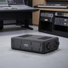 VEVOR 2U Rack Case, 12 in Depth, Rackmount Flight Case Shallow Rack with Microphone Compartment, Polyethylene Construction, Recessed Latches, Easy Installation, for Amplifier, 8.7 in Internal Depth