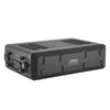 VEVOR 2U Rack Case, 12 in Depth, Rackmount Flight Case Shallow Rack with Microphone Compartment, Polyethylene Construction, Recessed Latches, Easy Installation, for Amplifier, 8.7 in Internal Depth