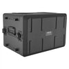 VEVOR 6U Rack Case, 12 in Depth, Rackmount Flight Case Shallow Rack with Microphone Compartment, Polyethylene Construction, Recessed Latches, Easy Installation, for Amplifier, 8.7 in Internal Depth