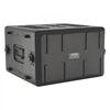 VEVOR 6U Rack Case, 15 in Depth, Rackmount Flight Case Shallow Rack with Microphone Compartments, Polyethylene Construction, Recessed Latches, Easy Installation, for Amplifier, 13.8 in Internal Depth