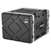 VEVOR 8U Rack Case, Standard 19 in Depth, Rolling Server Cabinet with Wheels, ABS Construction, Retractable Handle, Latches, for Amplifier (7U Rack Space + 1U Wheel Space), 18.4 in Internal Depth