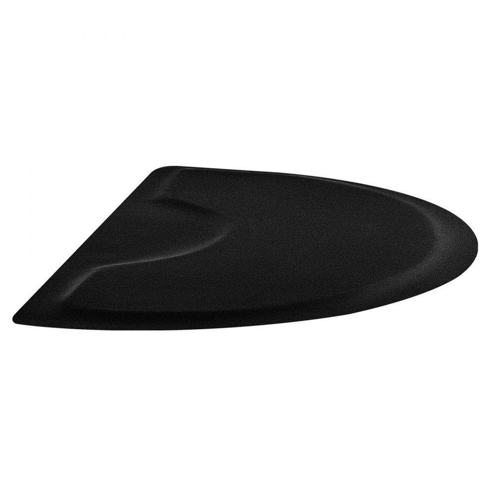 VEVOR Salon Mat for Hair Stylist, 3 x 5 FT Semi-circle Salon Chair Mat, 1/2-inch Thickened Anti Fatigue Barber Shop Floor Mat with Round Cut Out, Easy-to-Clean PVC Surface & Anti-Trip Beveled Edges