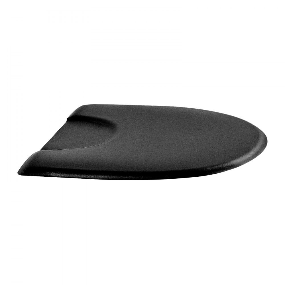 VEVOR Salon Mat for Hair Stylist, 3 x 4 FT Semi-circle Salon Chair Mat, 1-inch Thickened Anti Fatigue Barber Shop Floor Mat with Round Cut Out, Easy-to-Clean PVC Surface & Anti-Trip Beveled Edges